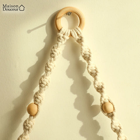 Bohemian wooden wall shelf