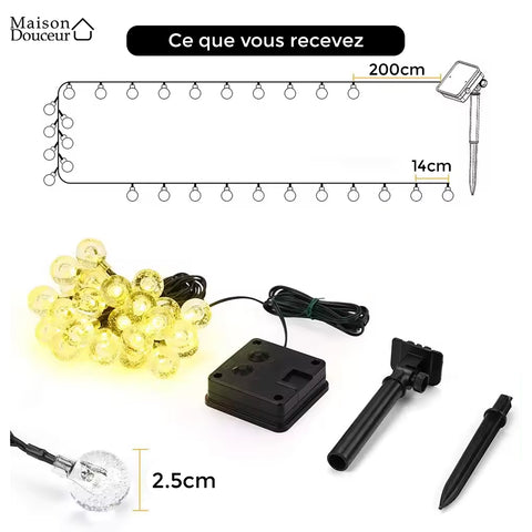 Solar LED string lights 