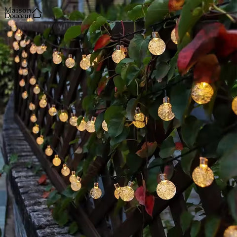 Solar LED string lights 