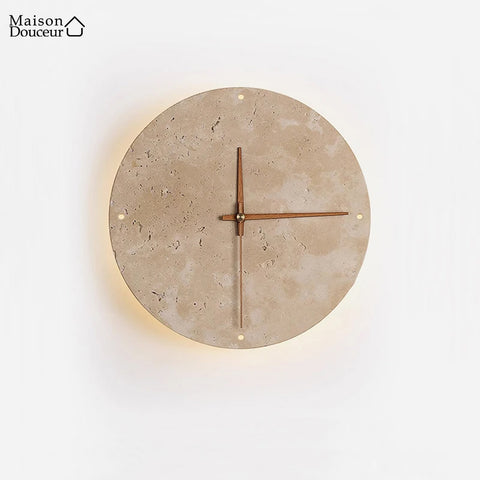 Illuminated Marble Wall Clock 