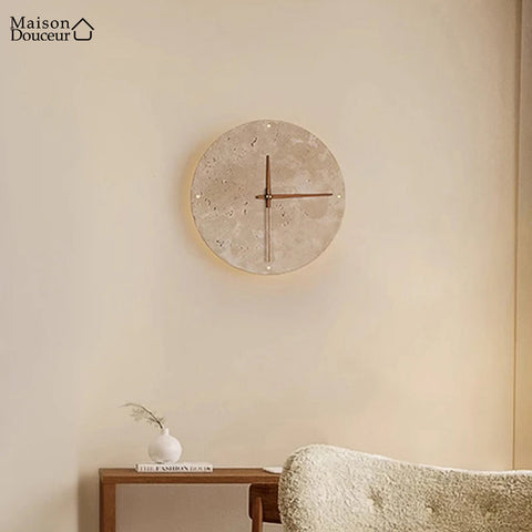 Illuminated Marble Wall Clock 
