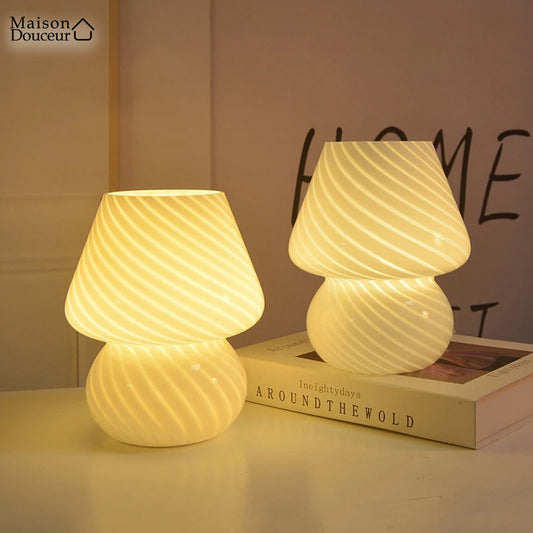 Vintage glass table lamp 