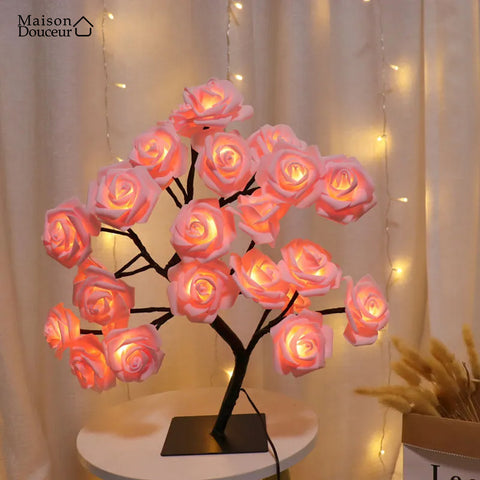 Rose-shaped LED lamp