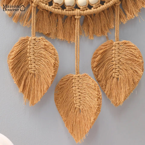 Macrame wall mirror