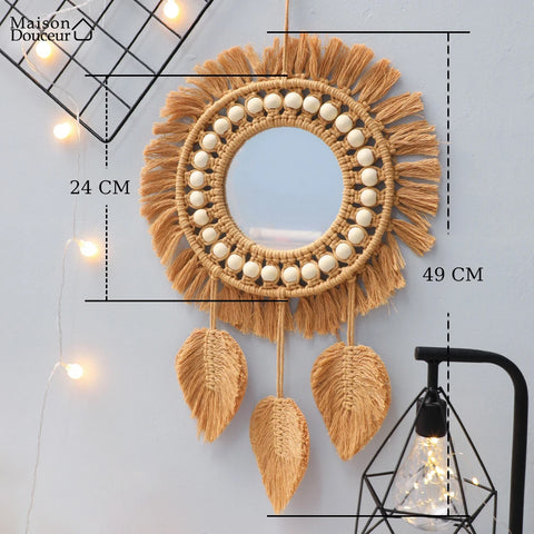 Macrame wall mirror