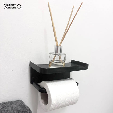 Wall-mounted toilet roll holder