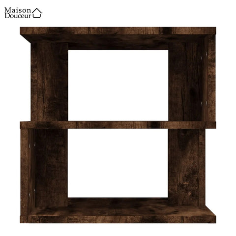 Square side table in smoked oak 