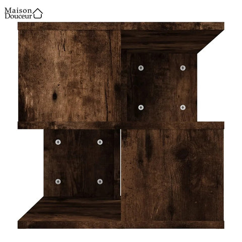 Square side table in smoked oak 