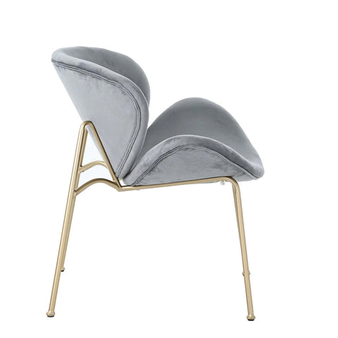 Upholstered velvet chairs, 2 pieces 